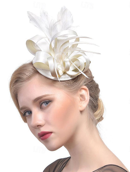 Wholesale Fascinators Hats Headwear Polyester Fedora Hat Floppy Hat Top Hat Horse Race Cocktail Elegant Vintage With Feather Bows Headpiece Headwear