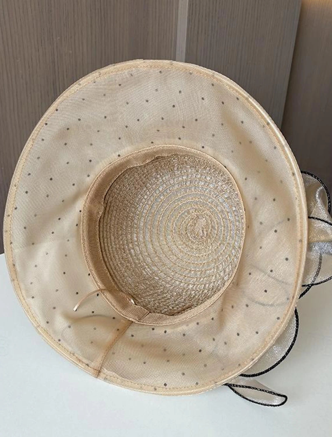 Wholesale Fascinators Hats Bucket Hat Floppy Hat Sun Hat Holiday Beach Elegant Retro With Flower Polka Dot Headpiece Headwear