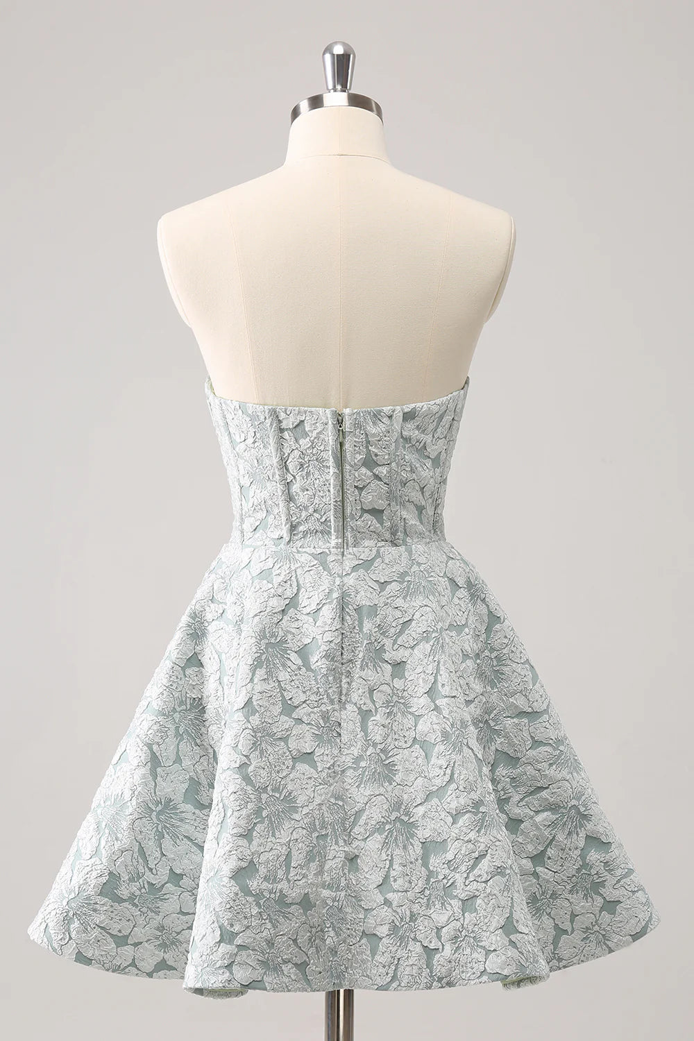 Wholesale Short Homecoming Dress Cute Grey Green A Line Sweetheart Corset