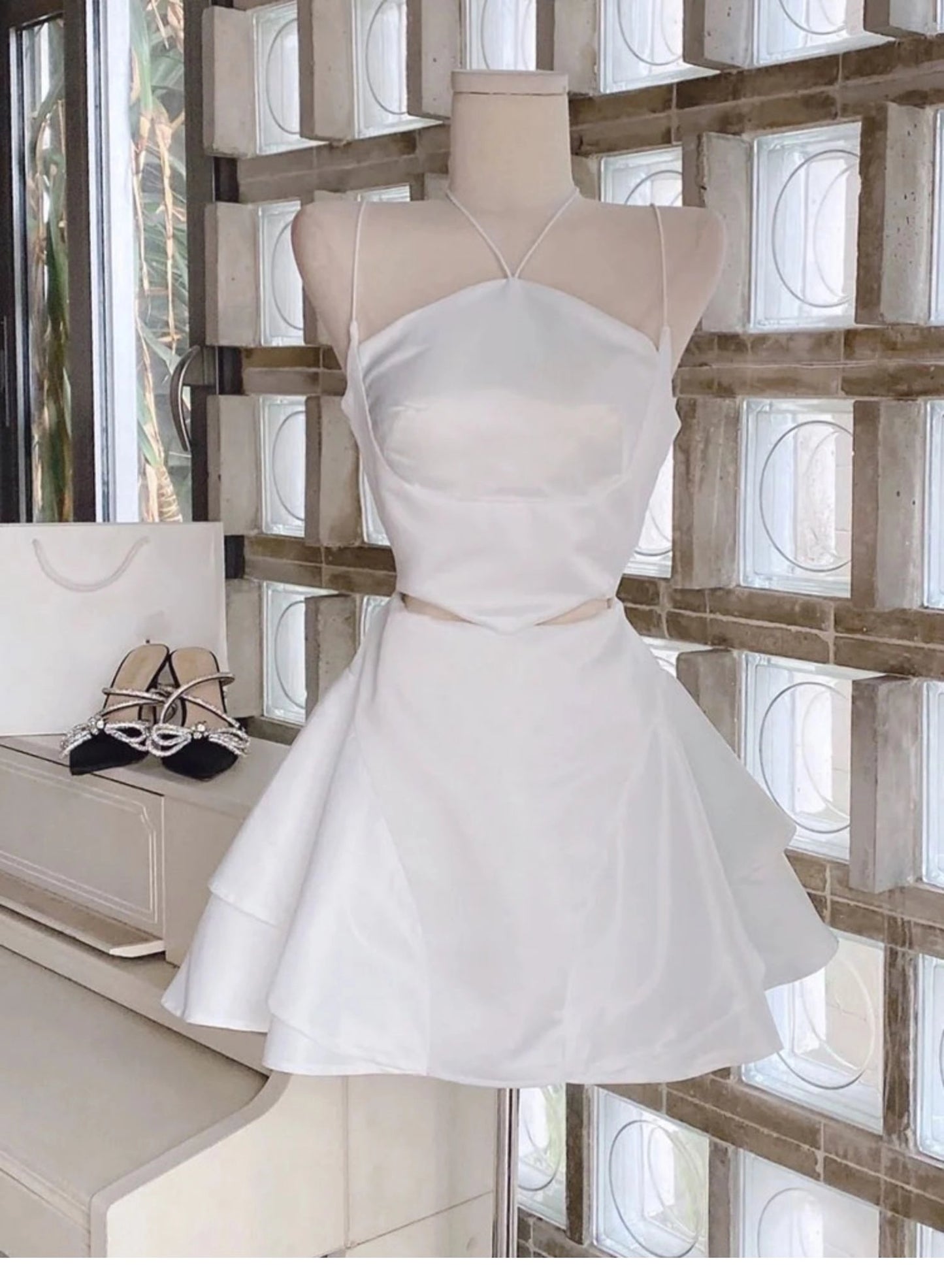 Aimishang Fashion A line Sleeveless Summer Short Graduation Party Dress Stylish Homecoming Dress