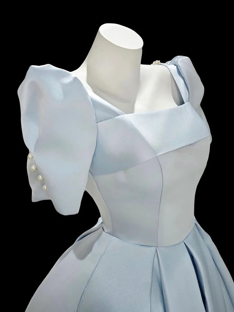 Aimishang Pretty A Line Short Sleeves Formal Prom Dress Elegant Summer Dress Cute Homecoming Dress