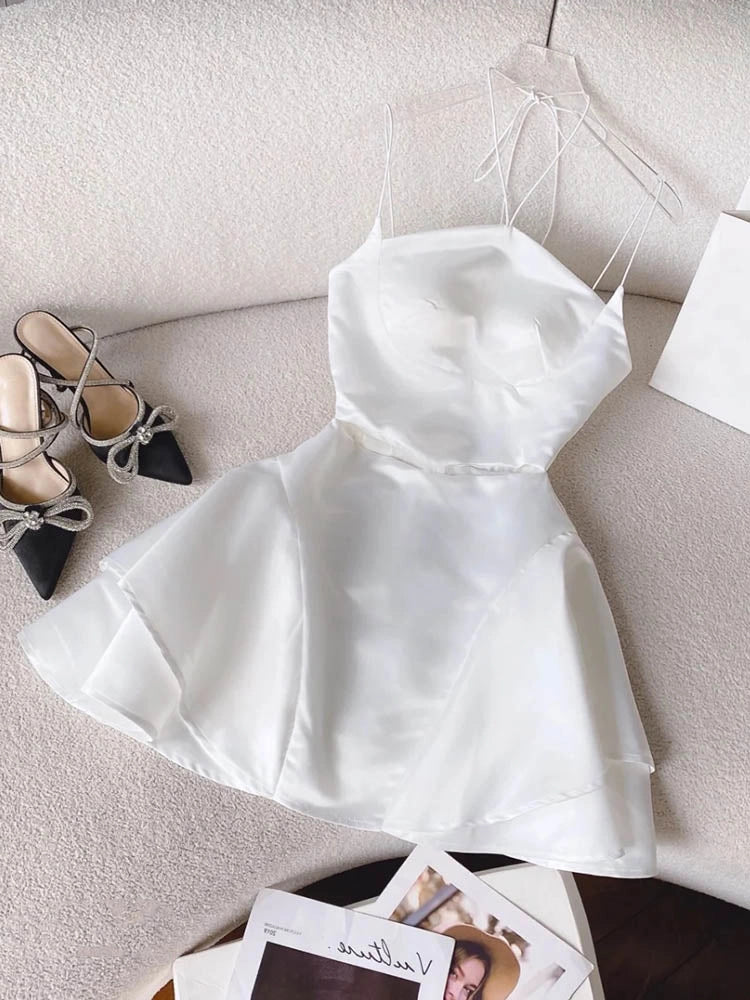 Aimishang Fashion A line Sleeveless Summer Short Graduation Party Dress Stylish Homecoming Dress