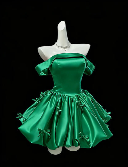 Aimishang Pretty A Line Blue Off The Shoulder Short Formal Prom Dress Cute Cocktail Homecoming Dress With Bow