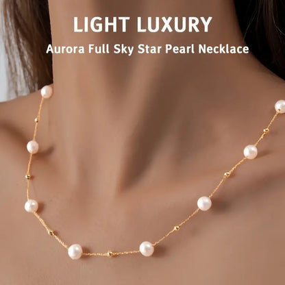 Wholesale Classic freshwater pearl necklace for ladies - Elegant & Durable - S925 silver, hypoallergenic - Timeless design for daily wear, banquets, and special occasions - Perfect Mothers Day gift in a premium gift box