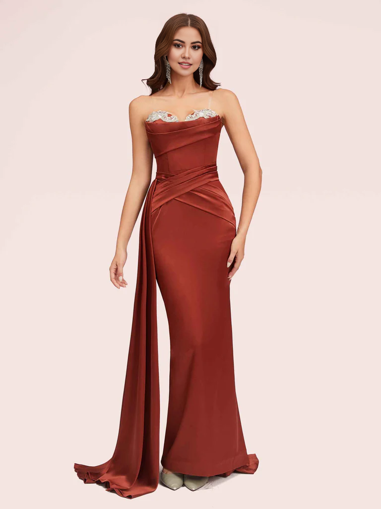 Wholesale Mermaid Bridesmaid Dresses Sexy Sweetheart Silky Soft Satin