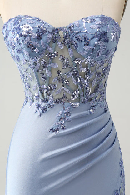 Wholesale Homecoming Dress Stylish Lilac Bodycon Sweetheart Corset with Sequins