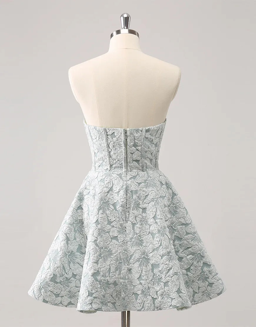 Wholesale Homecoming Dress A-Line Strapless Floral