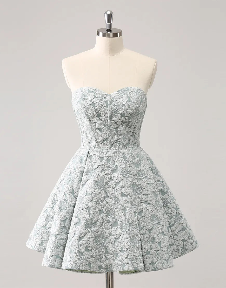 Wholesale Homecoming Dress A-Line Strapless Floral