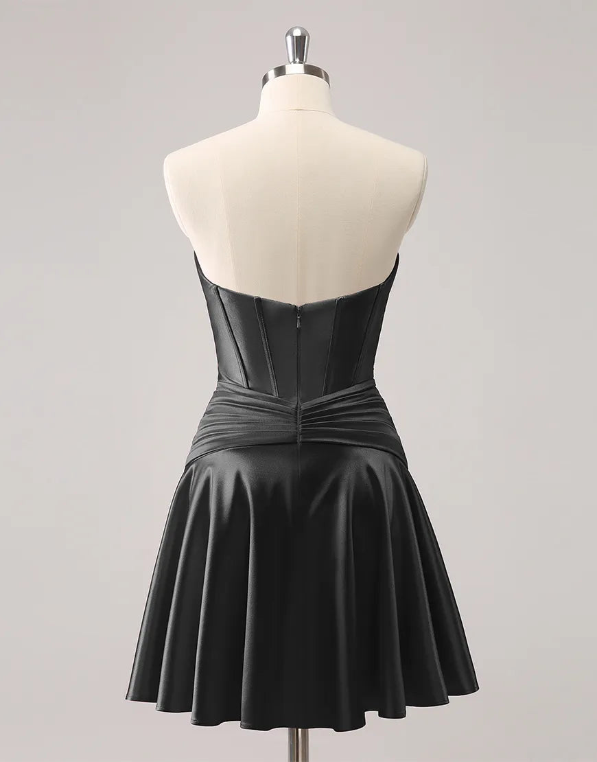 Wholesale Homecoming Dress A-Line Strapless Satin