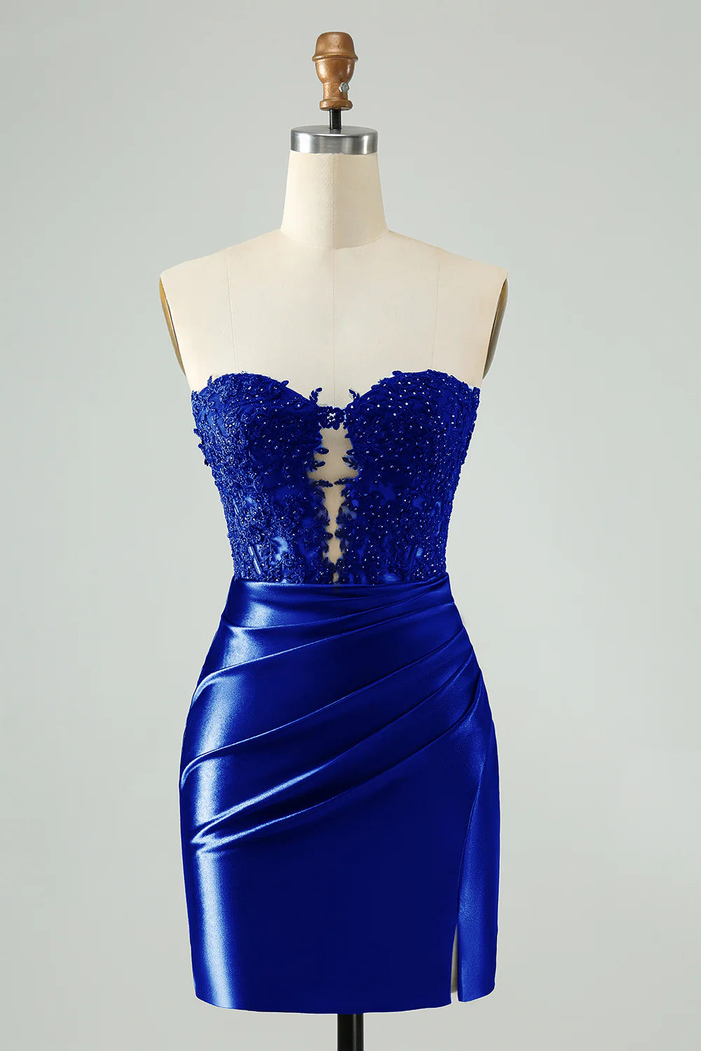 Wholesale Short Homecoming Dress Navy Bodycon Sweetheart Corset Beaded with Hollow Out Graduation Dresses