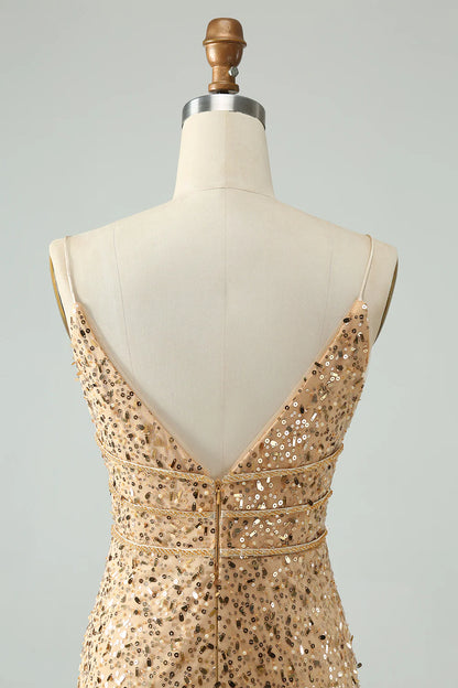 Wholesale Short Homecoming Dress Bodycon Spaghetti Straps Corset with Sequins