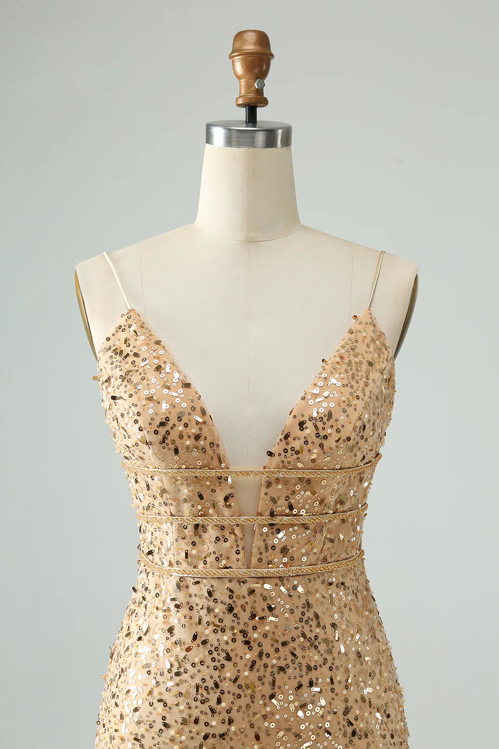 Wholesale Short Homecoming Dress Bodycon Spaghetti Straps Corset with Sequins