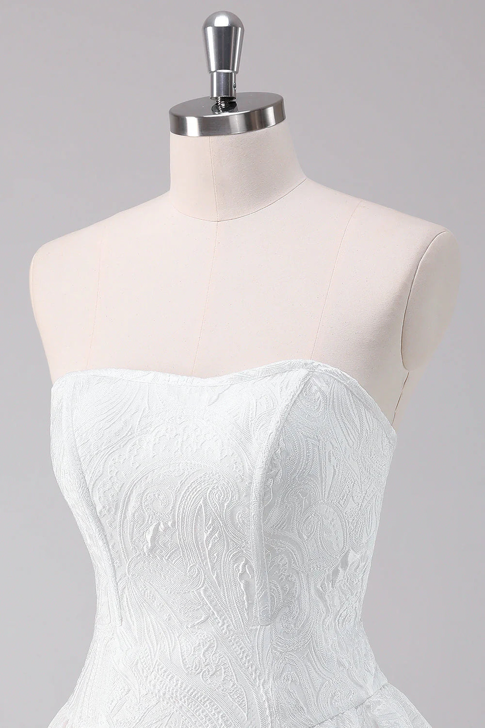 Wholesale Elegant Short Homecoming Dress Simple White A Line Strapless Corset