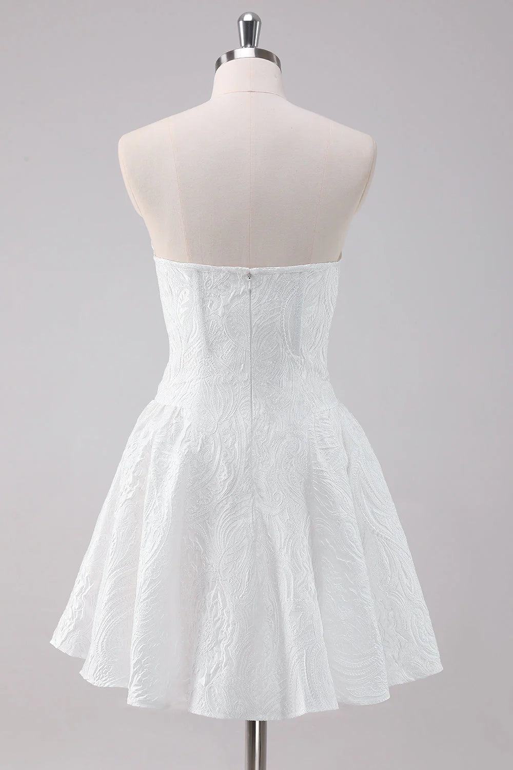 Wholesale Elegant Short Homecoming Dress Simple White A Line Strapless Corset