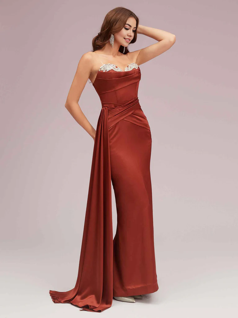 Wholesale Mermaid Bridesmaid Dresses Sexy Sweetheart Silky Soft Satin