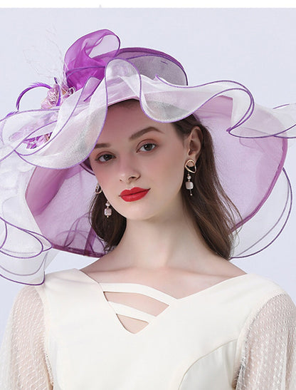 Wholesale Hats Wedding Kentucky Derby Cup Sweet Style Bridal With Headpiece Headwear