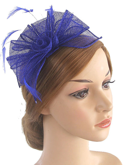 Wholesale Fascinators Hat Headwear / Polyamide Bucket Hat Party / Evening Holiday Cocktail Royal Astcot Vintage Style Elegant With Feather Headpiece Headwear