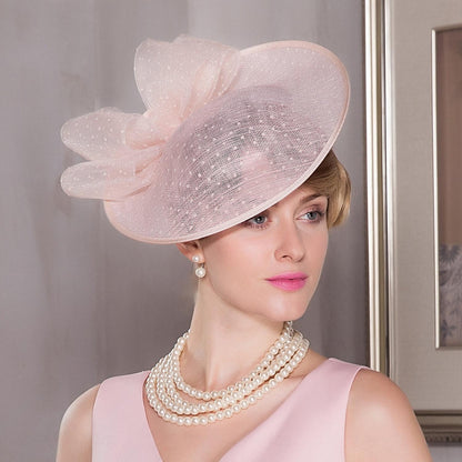 Wholesale Hat Top Hat Sinamay Hat Wedding Tea Party Elegant Wedding With Bowknot Headpiece Headwear