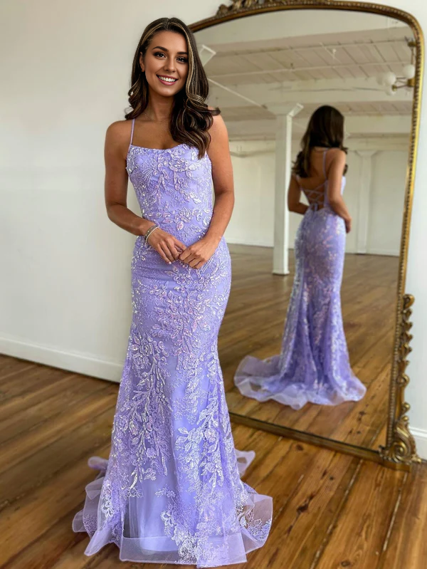 Aimishang Fashionable and Beautiful Mermaid Evening Dress Scoop Lace Prom Dress