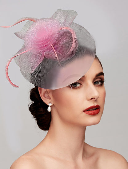 Wholesale Fascinators Derby Hat/ Headpiece with Feather / Cap / Flower 1 PC Wedding / Horse Race / Ladies Day Headpiece