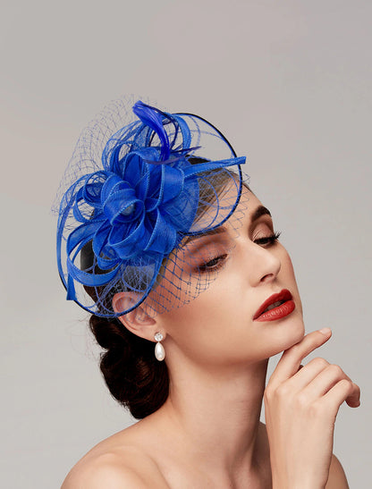 Wholesale Feathers / Net Fascinators Derby Hat/ Headpiece with Feather / Cap / Flower 1 PC Wedding Race / Ladies Day Headpiece