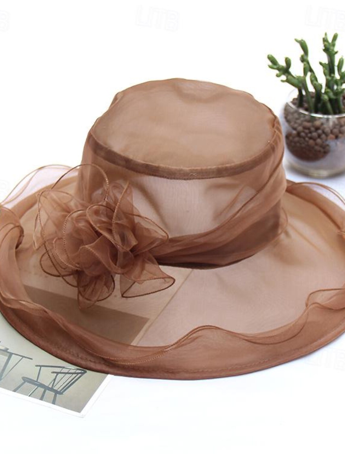 Wholesale Fascinators Hats Headwear Bucket Hat Floppy Hat Straw Hat Casual Holiday Elegant Vintage With Flower Pure Color Headpiece