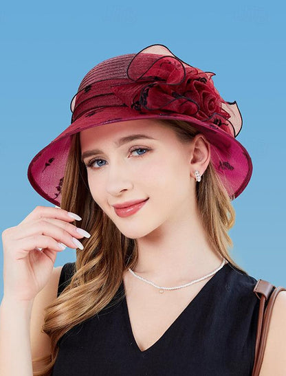 Wholesale Hats Tea Party Kentucky Derby Elegant With Floral Headpiece Headwear