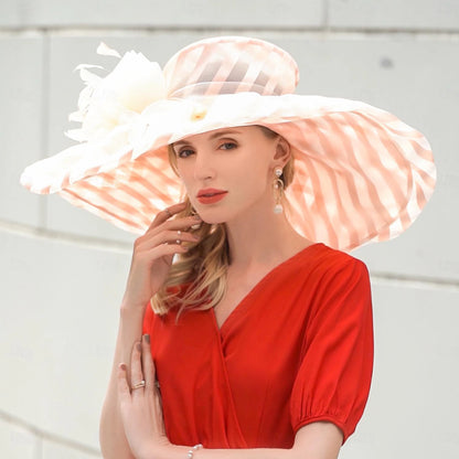 Wholesale Fascinators Hats Sun Hat Wedding Tea Party Elegant Wedding With Feather Lace Side Headpiece Headwear