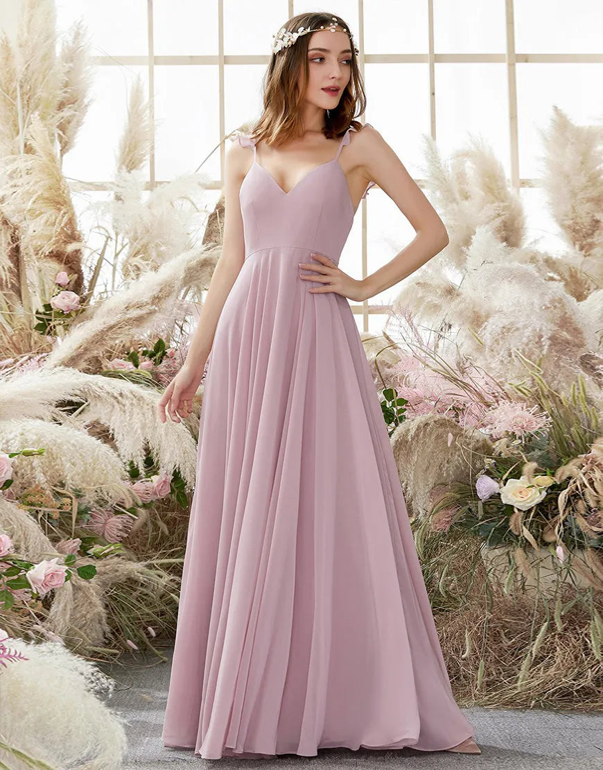 Wholesale Bridesmaid Dress V Neck Spaghetti Straps