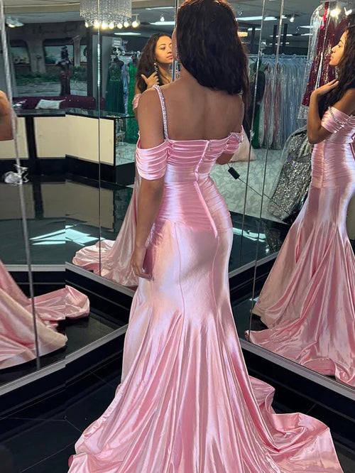 Wholesale Pink Evening Dress Sweetheart Neck Long Mermaid Prom Dress