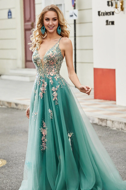 Wholesale Prom Dress A-Line Spaghetti Straps With Sparkly