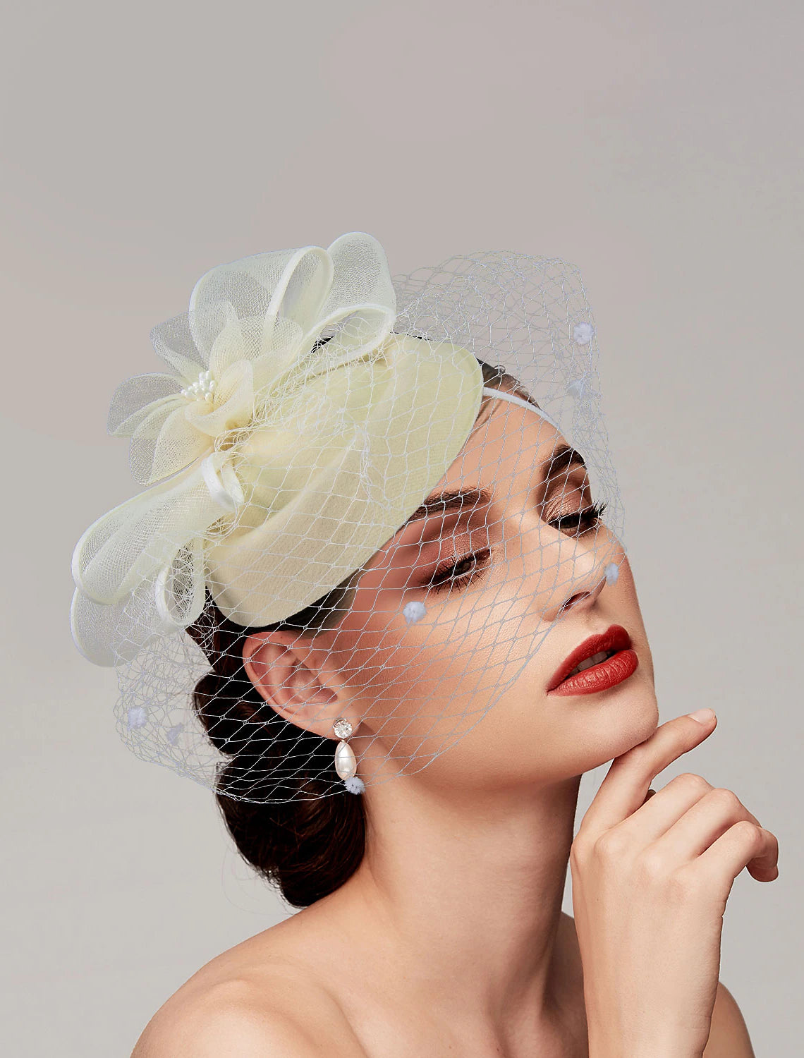 Wholesale Feathers / Net Fascinators / Hats / Headpiece with Feather / Cap / Flower 1 PC Wedding / Ladies Day Headpiece