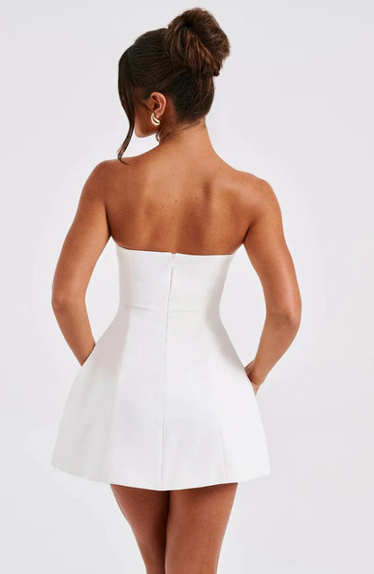 Aimishang Fashion A Line Strapless Mini Dress Simple Homecoming Dress Short Graduation Dress Lovely Birthday Party Dress