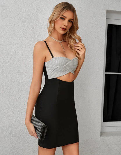 Wholesale Cocktail Dress Spaghetti Straps Grey Top