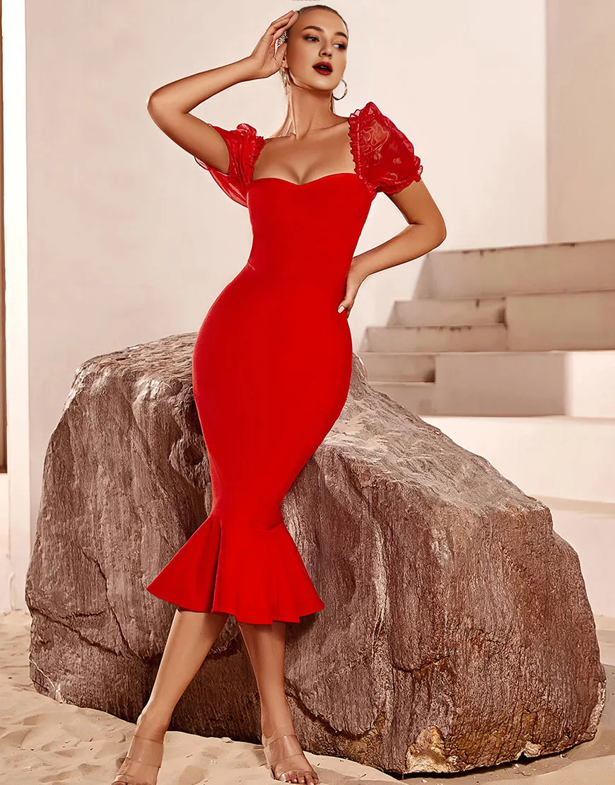 Wholesale Cocktail Dress Sexy Square Neck Bodycon