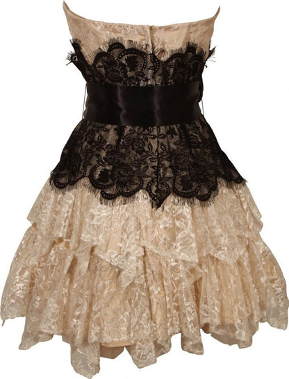 Aimishang Cute A Line Strapless Lace Short Birthday Party Dress Sweet Homecoming Dress