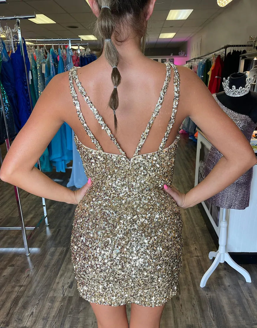 Wholesale Homecoming Dress Glitter Sequins Tight