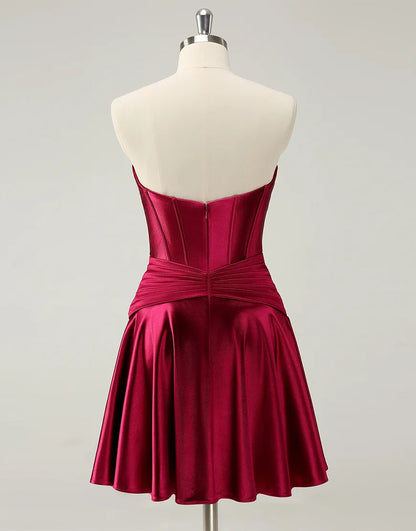 Wholesale Homecoming Dress A-Line Strapless Satin