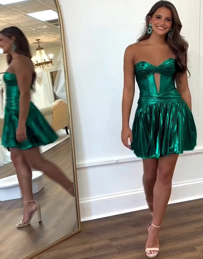 Wholesale Homecoming Dress A-Line Strapless Satin