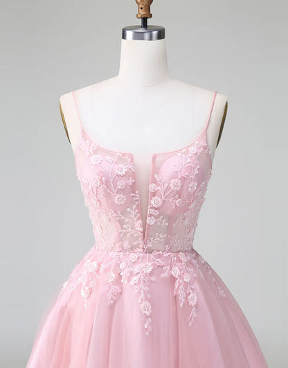 Wholesale A-line Homecoming Dress with Flowers Glitter