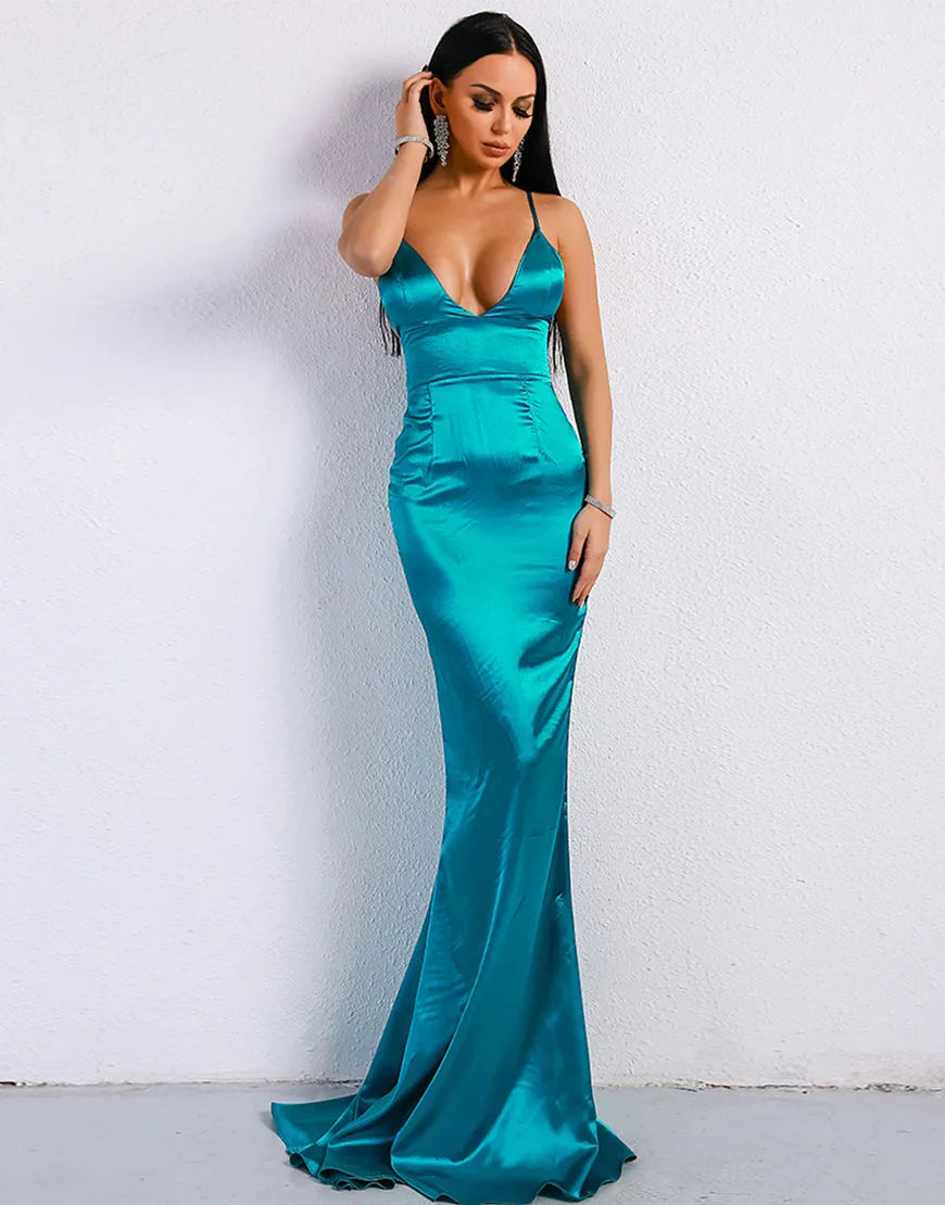 Wholesale Glitter Mermaid Formal Dress Long Prom Dress