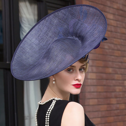 Wholesale Hat Flax Top Hat Sinamay Hat Wedding Casual Melbourne Cup Elegant Romantic British With Flower Headpiec