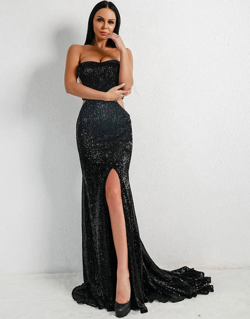 Wholesale Long Prom Dress Glitter Mermaid Formal Dress