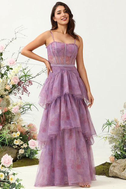 Wholesale A Line Wedding Guest Dress Spaghetti Straps Tulle Corset