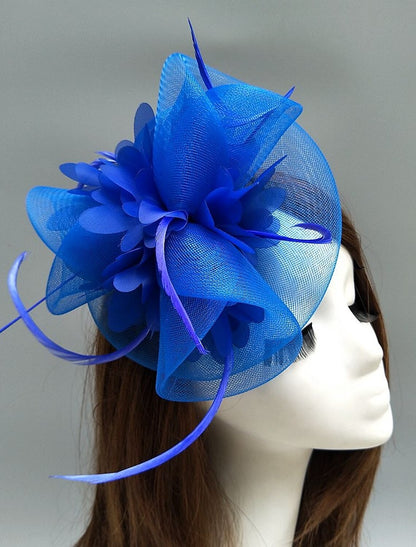 Wholesale Derby Hat/ Headdress with Feather / Floral / Flower 1PC Wedding / Special Occasion / Horse Race Headpie