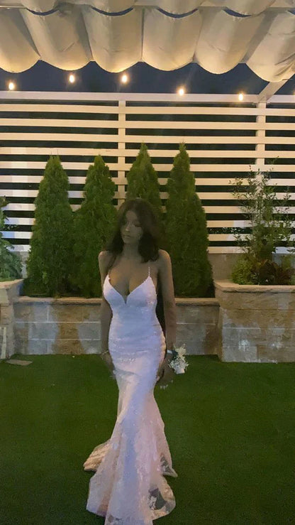 Aimishang Mermaid Formal Wear Dresses Pink Tulle Lace Long Prom Dresses Appliques Backless Evening Party Dress