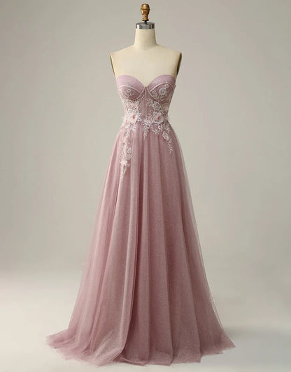 Wholesale A-Line Sweetheart Neckline Prom Dress With Appliques