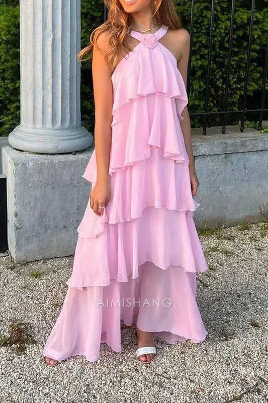 Aimishang A-Line Sleeveless Long Formal Prom Dress Charming Party Dress Elegant Wedding Guest Dress