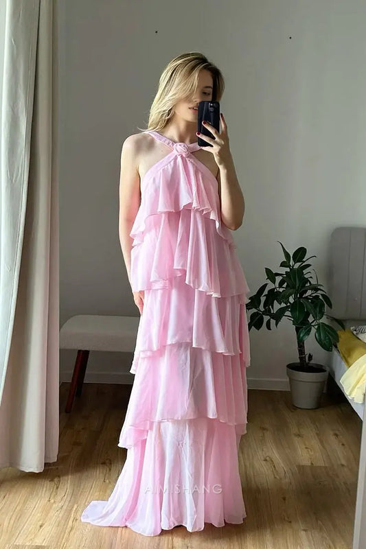 Aimishang A-Line Sleeveless Long Prom Dress Charming Party Dress Elegant Wedding Guest Dress