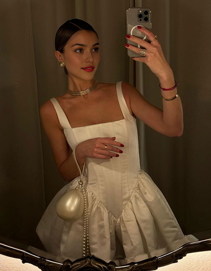 Aimishang A-line Mini Dress Fashion Lady Pleated Homecoming Dress Short Prom Dress Lovely Birthday Party Dress